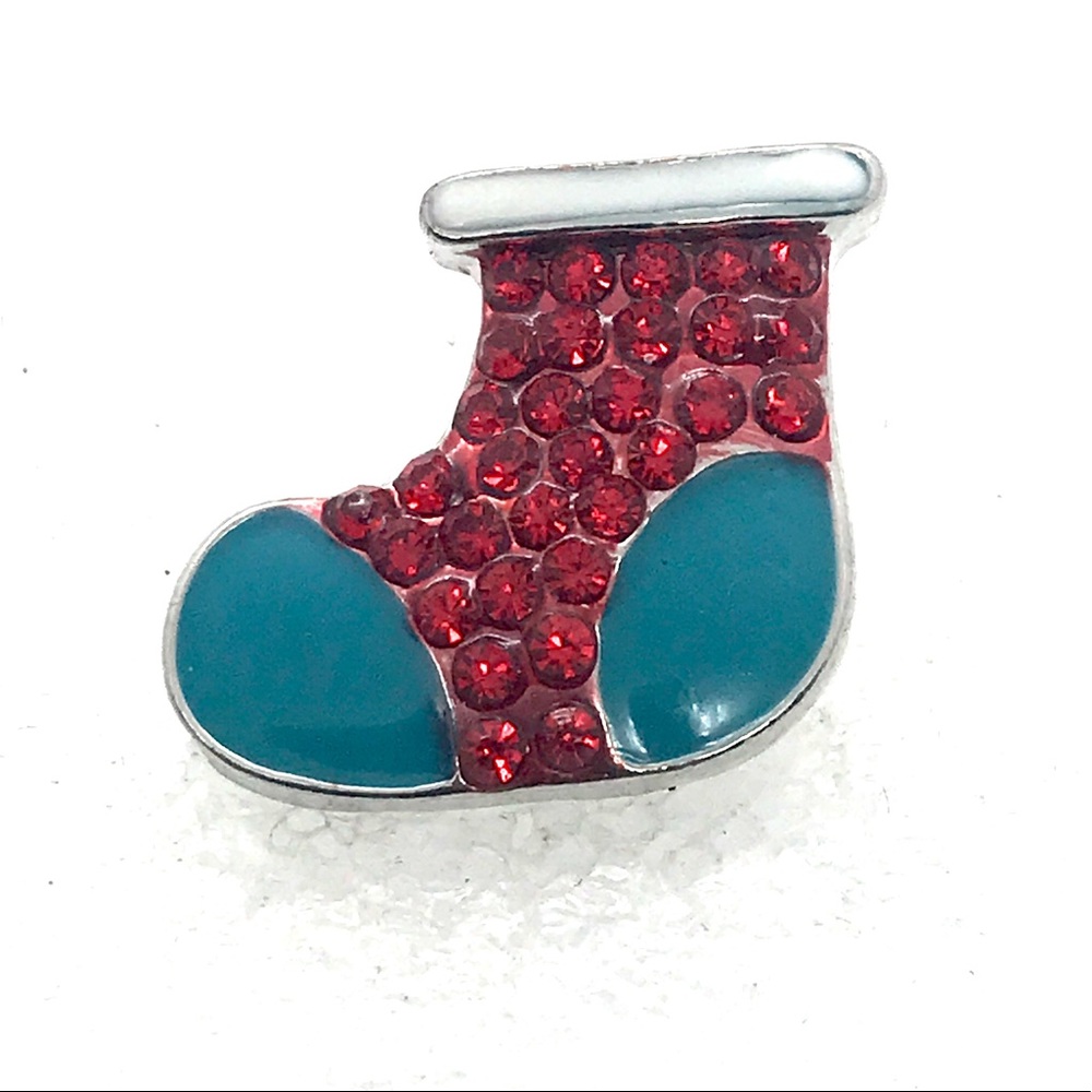 Christmas holiday Stocking snap button 20mm gingersnaps ASN20